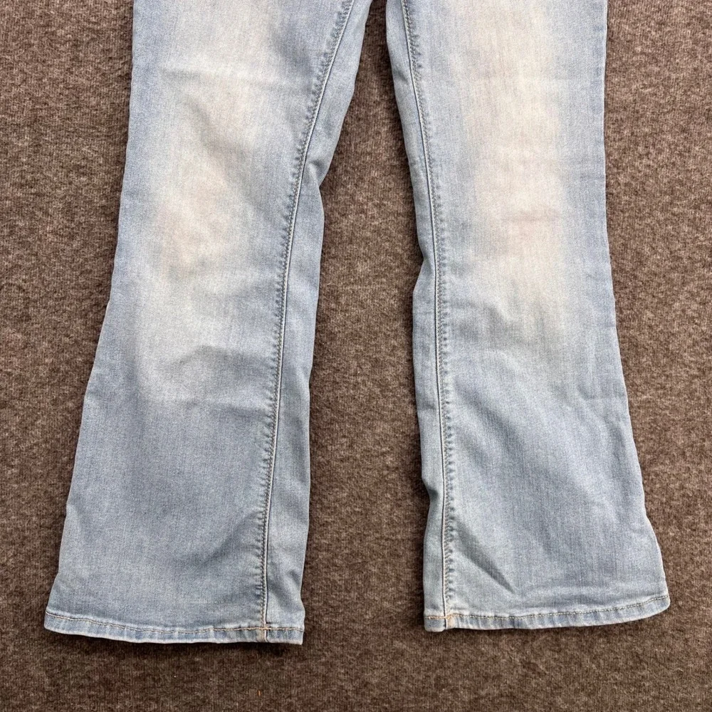 Wonder Nation Girls Flare Jegging Light Wash Heart Patch Jeans XL 14-16 Plus